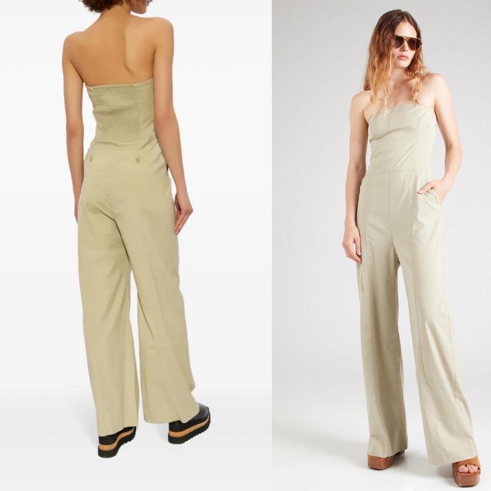 Samsoe Samsoe strapless tailored jumpsuit